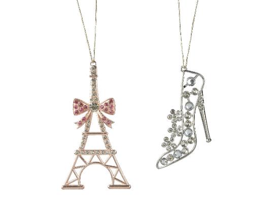 KARÁCSONYI FÉM EIFFEL TORONY/CIPŐ AKASZTÓS 709549