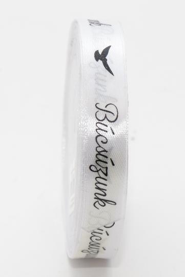 SZALAG SZATÉN 15MMX22M BÚCSÚZUNK FEHÉR