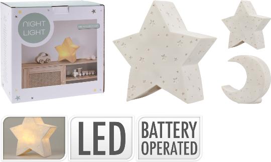 DEKOR LEDES ÉJSZAKAI FÉNY HOLD/CSILLAG 511501