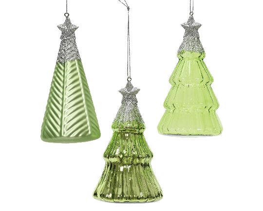 KARÁCSONYI FA DÍSZ AKASZTÓS FENYŐ 12CM GREEN TEA 121737