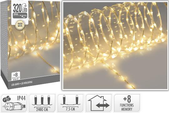 KARÁCSONYI ÉGŐSOR 320 LEDES WARN WHITE 014264