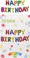 PARTY FÓLIA LUFI HAPPY BIRTHDAY MULTI COLOR PARTY 076970