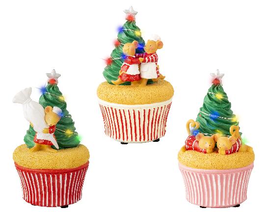 KARÁCSONYI MUFFIN FENYŐVEL LEDES 487173