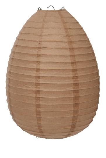 DEKOR LAMPION OVAL 25CM VILÁGOSBARNA