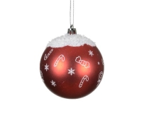 KARÁCSONYI GÖMB X1 8CM CHRISTMAS RED 024839