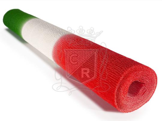 PAPÍR KREPP 548/1 PIROS-FEHÉR-ZÖLD (180GR)