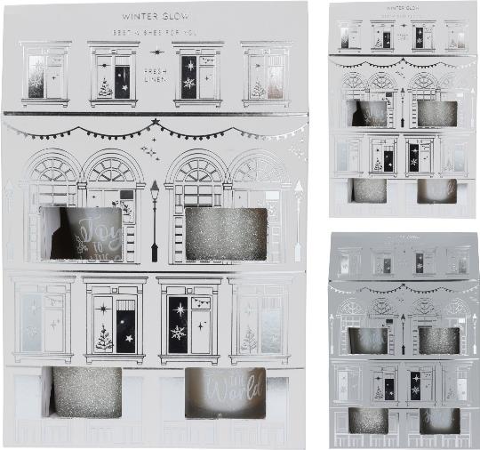 KARÁCSONYI MÉCSESTARTO SZETT X4 056239