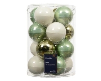 KARÁCSONYI GÖMB (16DB) 8CM GREEN / COLOUR 140861