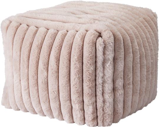 PUFF 38X38X28CM TAUPE PLÜSS 547758