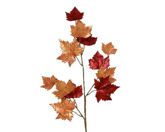 KARÁCSONYI LEVELES ÁG 100CM BURGUNDY 708973