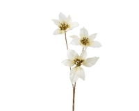 KARÁCSONYI SELYEM MIKULÁSVIRÁG SZÁLAS 60CM CREAM 708960