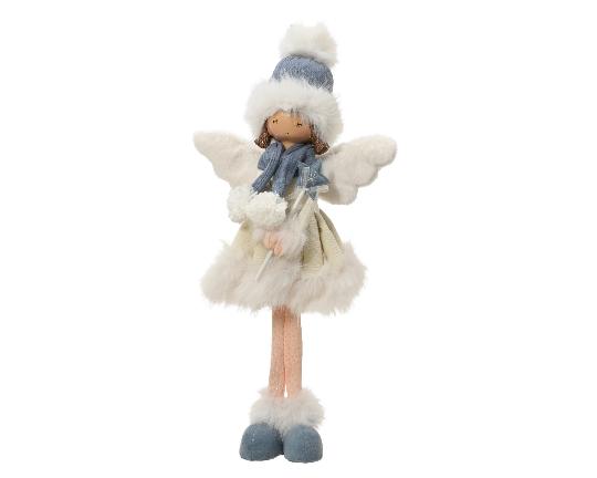 KARÁCSONYI PLÜSS ANGYALKA ÁLLÓ LIGHT BLUE/W WHITE 704047