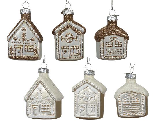 KARÁCSONYI FENYŐFA DÍSZ HÁZIKÓ 7,5CM 068162