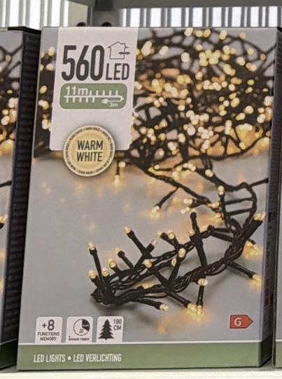 KARÁCSONYI ÉGŐSOR 560 LEDES WARM WHITE GREEN WIRE 506804