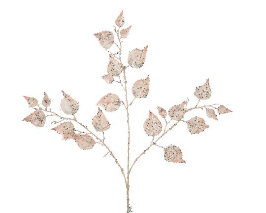 KARÁCSONYI SELYEM LEVÉL 68CM PEACH PEARL 708125