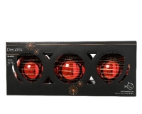 KARÁCSONYI GÖMB (3DB) 8CM GLITTERES CHRISTMAS RED 149552