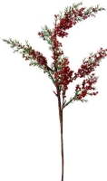 KARÁCSONYI BOGYÓS ÁG 36CM GLITTERES RED 546538
