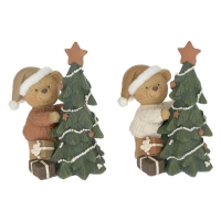 KARÁCSONYI MACI FENYŐVEL AJÁNDÉKKAL 14CM DD68431