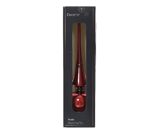 KARÁCSONYI CSÚCSDÍSZ 26CM OXBLOOD FÉNYES 113069