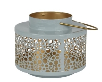 FÉM LÁMPÁS ZOMÁNCOZOTT 19X15CM BLUE/GOLD 873324