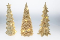 KARÁCSONYI FENYÖFA 29CM LEDES GOLD 546391
