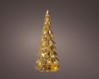 KARÁCSONYI LEDES FENYÕ ÜVEG GOLD 35CM ELEMES 489486