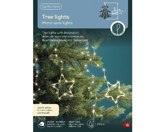 KARÁCSONYI ÉGŐSOR 648 LED SILVER/WARM WHITE 496239