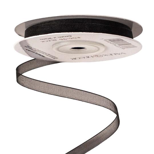 SZALAG ORGANZA 6MMX20M LCS P06-96 FEKETE