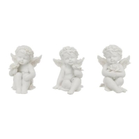 KARÁCSONYI POLY ANGYAL RÓZSÁVAL ÜLŐ 4,7X5X6,4CM DD65683