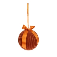 KARÁCSONYI GÖMB20CM FLOKKOLT MASNIVAL ROZSDABARNA DD71882