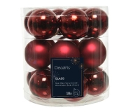 KARÁCSONYI GÖMB (18DB) 4CM OXBLOOD 010442