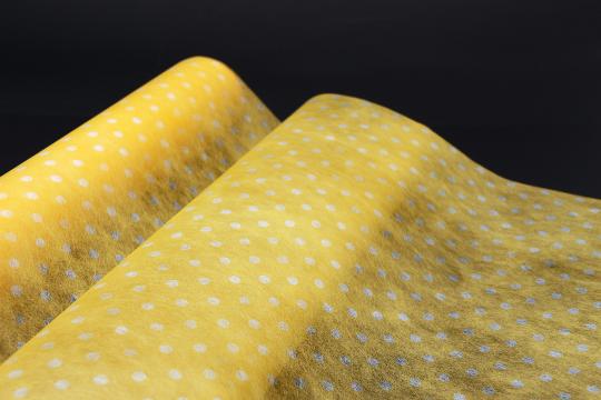 DEKOR ANYAG VETEX 50CMX16,3M PÖTTYÖS NAPSÁRGA