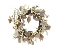 KARÁCSONYI KOSZORÚ BOGYÓS 38CM NATURAL 708842