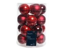 KARÁCSONYI GÖMB (20DB) 6CM PIROS/BORDO 2 142170
