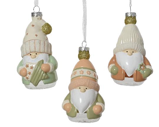 KARÁCSONYI FENYŐFA DÍSZ ÜVEG GNOME 12,5CM 125102