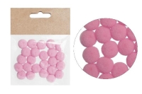 DEKOR GOLYÓ TEXTIL 1,5CM RÓZSASZÍN 068582