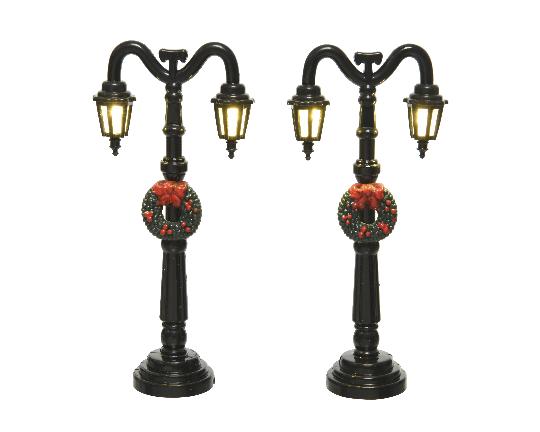 KARÁCSONYI KANDELABER LAMPA X2 12,5CM BLACK 485532