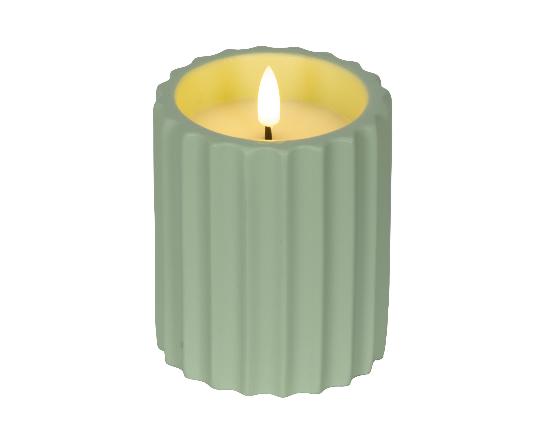 GYERTYA LEDES 10CM GREEN 890583