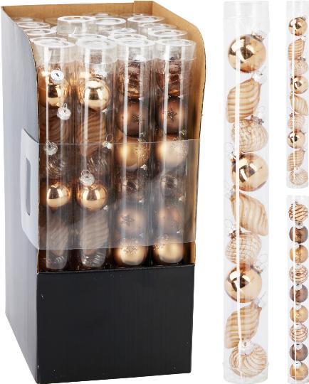 KARÁCSONYI GÖMB (9DB) 3CM BROWN 513380