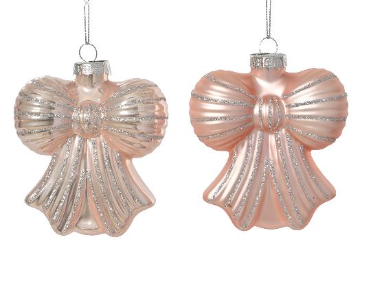 KARÁCSONYI FENYŐFA ÜVEGDÍSZ 123971 BLUSH PINK MASNI