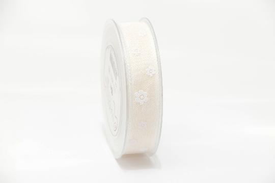 SZALAG IDA 25MMX15M 420 TÖRTFEHÉR VIRÁGOS