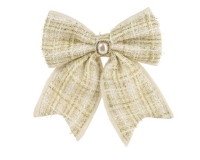 KARÁCSONYI SZALAG CREAM-GOLD CSIPESZES 18CM 512130