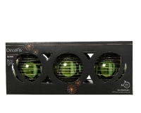 KARÁCSONYI GÖMB (3DB) 8CM GLITTERES PINE GREEN 149557