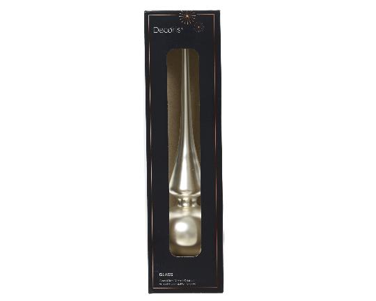 KARÁCSONYI CSUCS DISZ 26CM SILVER MATT 113039