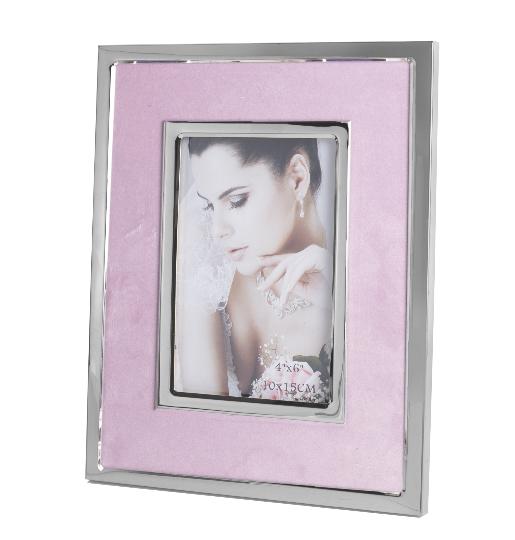 KÉPTARTÓ 19X24 BÁRSONY RÓZSASZÍN/EZÜST 496271