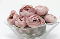 SELYEM BOGLÁRKA FEJ 4CM X20 VINT.LILA SZK: 823
