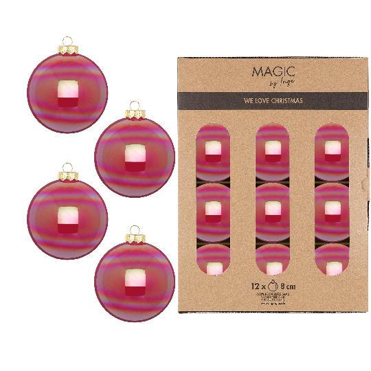 KARÁCSONYI GÖMB (12DB) 6CM DAZZLING FLAMINGO 14411P812