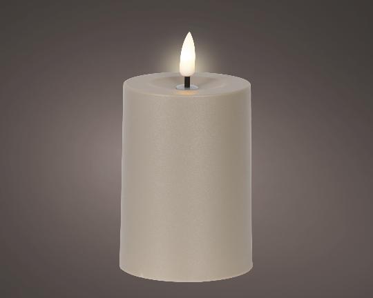 GYERTYA LEDES 10CM TAUPE WARM WHITE 890539