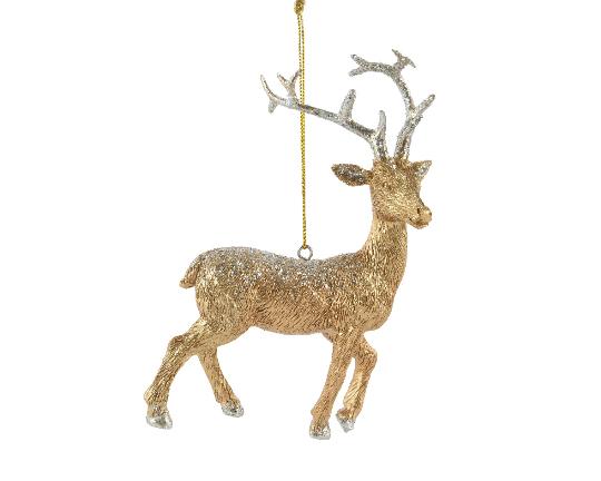 KARÁCSONYI POLY SZARVAS 14CM GOLD 531241