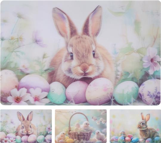 HÚSVÉTI TÁNYÉRALÁTÉT 42X28CM NYUSZIS 507259